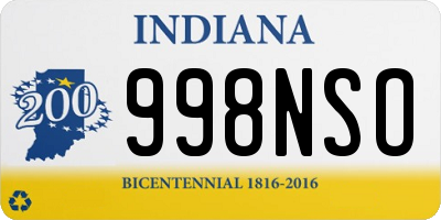 IN license plate 998NSO