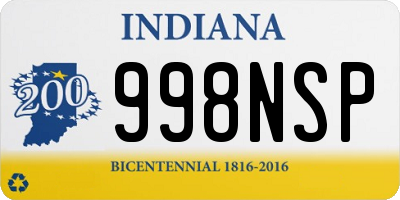 IN license plate 998NSP