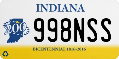 IN license plate 998NSS