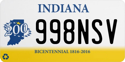 IN license plate 998NSV