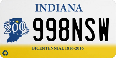 IN license plate 998NSW