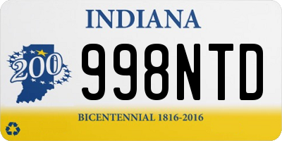 IN license plate 998NTD