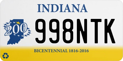 IN license plate 998NTK