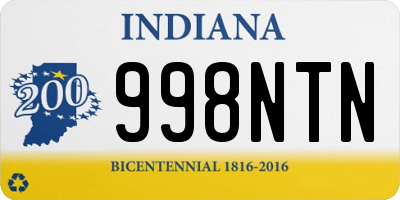 IN license plate 998NTN