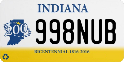 IN license plate 998NUB