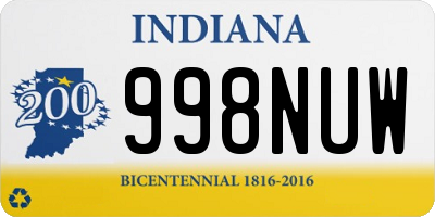 IN license plate 998NUW