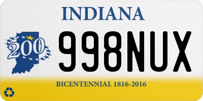 IN license plate 998NUX