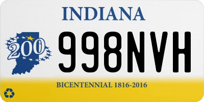 IN license plate 998NVH