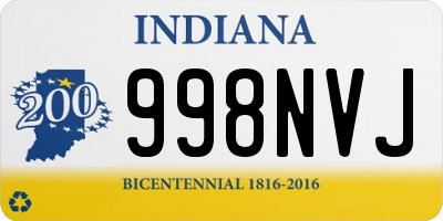 IN license plate 998NVJ