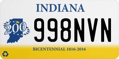 IN license plate 998NVN