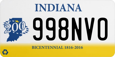 IN license plate 998NVO