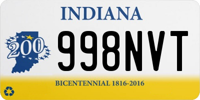 IN license plate 998NVT