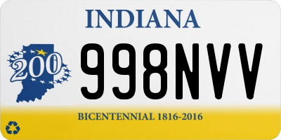 IN license plate 998NVV