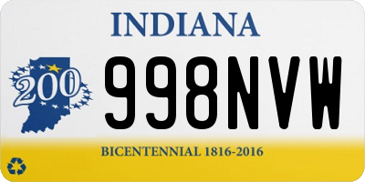 IN license plate 998NVW