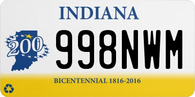 IN license plate 998NWM