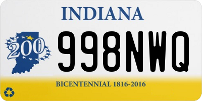 IN license plate 998NWQ
