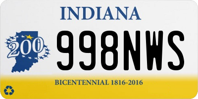 IN license plate 998NWS