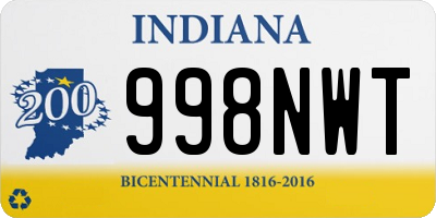 IN license plate 998NWT