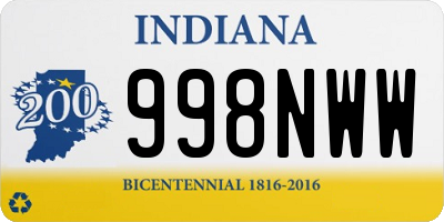 IN license plate 998NWW