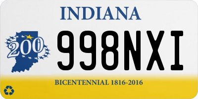 IN license plate 998NXI