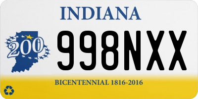 IN license plate 998NXX