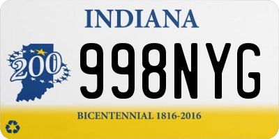 IN license plate 998NYG