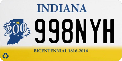 IN license plate 998NYH
