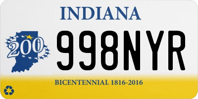 IN license plate 998NYR