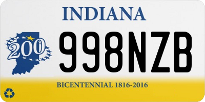 IN license plate 998NZB