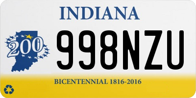 IN license plate 998NZU