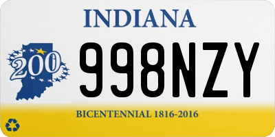 IN license plate 998NZY