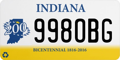 IN license plate 998OBG