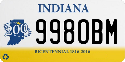 IN license plate 998OBM