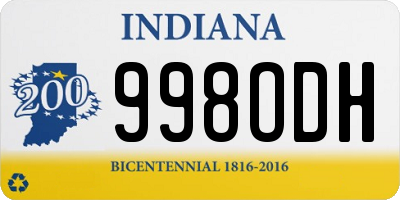 IN license plate 998ODH