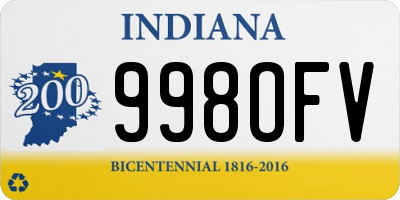 IN license plate 998OFV