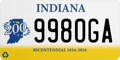 IN license plate 998OGA