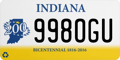 IN license plate 998OGU