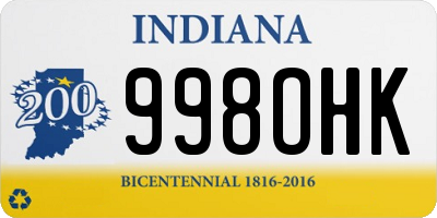 IN license plate 998OHK