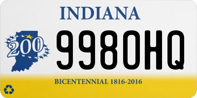 IN license plate 998OHQ