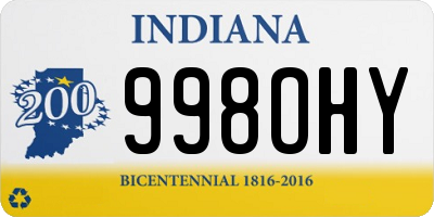 IN license plate 998OHY