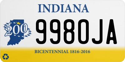 IN license plate 998OJA
