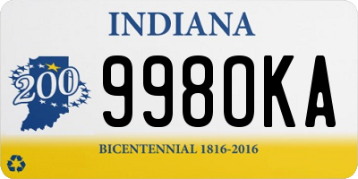 IN license plate 998OKA