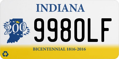 IN license plate 998OLF