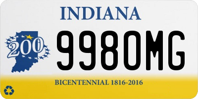 IN license plate 998OMG