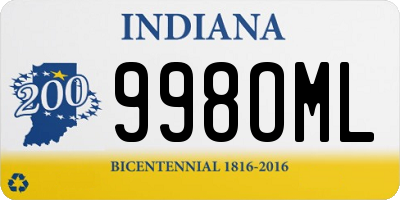 IN license plate 998OML