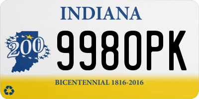 IN license plate 998OPK