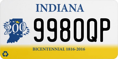 IN license plate 998OQP