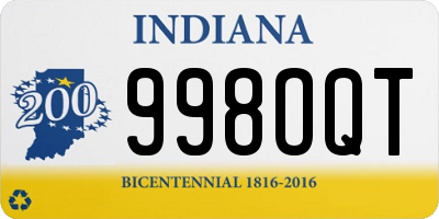 IN license plate 998OQT