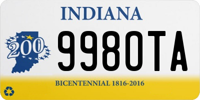 IN license plate 998OTA