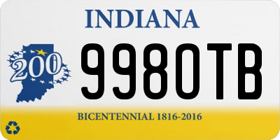 IN license plate 998OTB